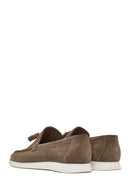 Men's Beige Tassel Suede Leather Casual Loafer | Derimod Men's Beige Tassel Suede Leather Casual Loafer | Derimod