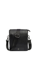 Male Black Leather Messenger Bag | Derimod Male Black Leather Messenger Bag | Derimod