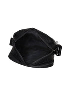 Male Black Crocodile-Embossed Leather Messenger Bag | Derimod Male Black Crocodile-Embossed Leather Messenger Bag | Derimod