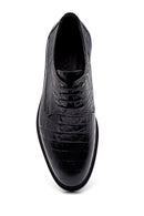 Men's Leather Crocodile Patterned Classic Shoes | Derimod Men's Leather Crocodile Patterned Classic Shoes | Derimod