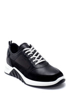 Erkek Süet Detaylı Deri Sneaker | Derimod Erkek Süet Detaylı Deri Sneaker | Derimod