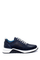 Men's Suede Detailed Leather Sneaker | Derimod Men's Suede Detailed Leather Sneaker | Derimod