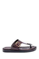 Men's Leather Flip Flops | Derimod Men's Leather Flip Flops | Derimod
