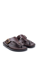 Men's Leather Flip Flops | Derimod Men's Leather Flip Flops | Derimod