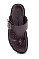 Men's Leather Flip Flops | Derimod Men's Leather Flip Flops | Derimod