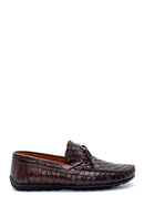 Men's Leather Crocodile Patterned Loafer | Derimod Men's Leather Crocodile Patterned Loafer | Derimod