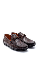 Men's Leather Crocodile Patterned Loafer | Derimod Men's Leather Crocodile Patterned Loafer | Derimod