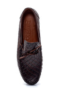 Men's Leather Crocodile Patterned Loafer | Derimod Men's Leather Crocodile Patterned Loafer | Derimod