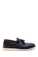 Men's Leather Printed Casual Loafer | Derimod Men's Leather Printed Casual Loafer | Derimod