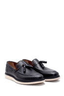 Men's Leather Printed Casual Loafer | Derimod Men's Leather Printed Casual Loafer | Derimod