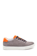 Men's Leather Suede Detailed Sneaker | Derimod Men's Leather Suede Detailed Sneaker | Derimod