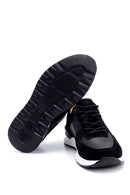 Men's Suede Detailed Leather Sneaker | Derimod Men's Suede Detailed Leather Sneaker | Derimod