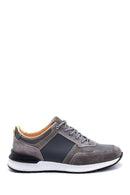 Men's Suede Detailed Leather Sneaker | Derimod Men's Suede Detailed Leather Sneaker | Derimod