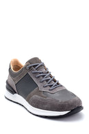 Men's Suede Detailed Leather Sneaker | Derimod Men's Suede Detailed Leather Sneaker | Derimod