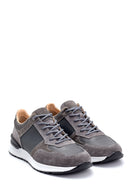 Men's Suede Detailed Leather Sneaker | Derimod Men's Suede Detailed Leather Sneaker | Derimod