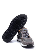 Men's Suede Detailed Leather Sneaker | Derimod Men's Suede Detailed Leather Sneaker | Derimod