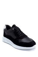 Men's Suede Detailed Leather Sneaker | Derimod Men's Suede Detailed Leather Sneaker | Derimod