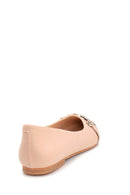 Women's Beige Buckle Ballerinas | Derimod Women's Beige Buckle Ballerinas | Derimod