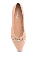 Women's Beige Buckle Ballerinas | Derimod Women's Beige Buckle Ballerinas | Derimod