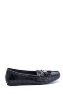 Kadın Kroko Desenli Püsküllü Loafer | Derimod Kadın Kroko Desenli Püsküllü Loafer | Derimod