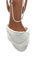 Women's Knitted Detailed Heeled Sandals | Derimod Women's Knitted Detailed Heeled Sandals | Derimod