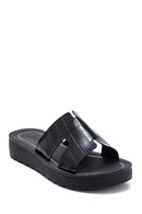 Women's Casual Crocodile Patterned Slippers | Derimod Women's Casual Crocodile Patterned Slippers | Derimod
