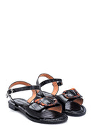 Kadın Kroko Baskılı Casual Sandalet | Derimod Kadın Kroko Baskılı Casual Sandalet | Derimod