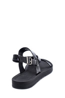 Kadın Kroko Baskılı Casual Sandalet | Derimod Kadın Kroko Baskılı Casual Sandalet | Derimod