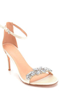 Women's Heeled Stone Detailed Sandals | Derimod Women's Heeled Stone Detailed Sandals | Derimod