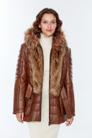 Beatrice Women's Leather Coat | Derimod Beatrice Women's Leather Coat | Derimod