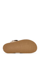 Women's Gold Strapped Leather Sandals | Derimod Women's Gold Strapped Leather Sandals | Derimod