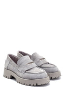 Women's Suede Leather Thick Soled Loafer | Derimod Women's Suede Leather Thick Soled Loafer | Derimod
