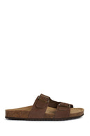 Geox Women's Brown D Brionia Nubuck Leather Slippers | Derimod Geox Women's Brown D Brionia Nubuck Leather Slippers | Derimod