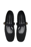 Woman Black Buckled Braided Ballerine flats | Derimod Woman Black Buckled Braided Ballerine flats | Derimod