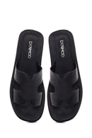 Women's Black Thick Soled Slippers | Derimod Women's Black Thick Soled Slippers | Derimod