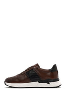 Men's Brown Lace-Up Leather Casual Sneakers | Derimod Men's Brown Lace-Up Leather Casual Sneakers | Derimod