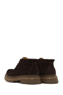 Male Brown Lace-up Thick-Soled Suede Casual Boots | Derimod Male Brown Lace-up Thick-Soled Suede Casual Boots | Derimod