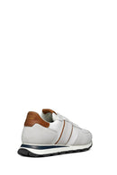 Geox Men's White Spherica Lace-up Leather Sneaker | Derimod Geox Men's White Spherica Lace-up Leather Sneaker | Derimod