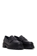 Woman Black Thick-Soled Leather Masculine Loafer | Derimod Woman Black Thick-Soled Leather Masculine Loafer | Derimod