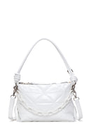 Women's White Quilted Shoulder Bag | Derimod Women's White Quilted Shoulder Bag | Derimod