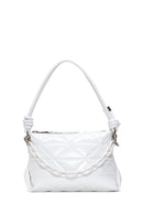 Women's White Quilted Shoulder Bag | Derimod Women's White Quilted Shoulder Bag | Derimod