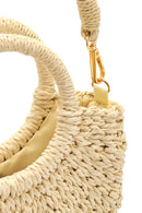 Women's Beige Straw Handbag | Derimod Women's Beige Straw Handbag | Derimod
