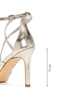 Women's Gold Leather Thin Heel Sandals | Derimod Women's Gold Leather Thin Heel Sandals | Derimod