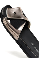 Women's Metallic Slippers | Derimod Women's Metallic Slippers | Derimod