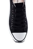 Kadın Siyah Kalın Tabanlı Kumaş Sneaker | Derimod Kadın Siyah Kalın Tabanlı Kumaş Sneaker | Derimod