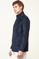 Alves Men's Suede Leather Jacket | Derimod Alves Men's Suede Leather Jacket | Derimod