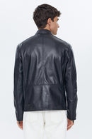 Ray Men's Black Leather Jacket | Derimod Ray Men's Black Leather Jacket | Derimod