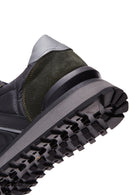 Erkek Siyah Süet Deri Detaylı Sneaker | Derimod Erkek Siyah Süet Deri Detaylı Sneaker | Derimod