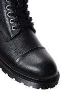 Men's Black Leather Zippered Boots | Derimod Men's Black Leather Zippered Boots | Derimod