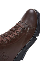Men's Brown Leather Zippered Boots | Derimod Men's Brown Leather Zippered Boots | Derimod